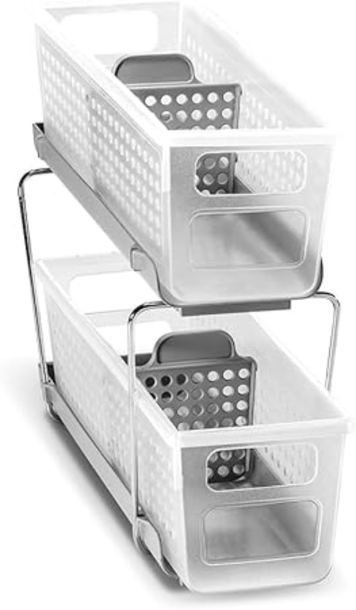 4‑Pack Madesmart 2‑Tier Mini Organizers – Space‑Saving Storage Solution 