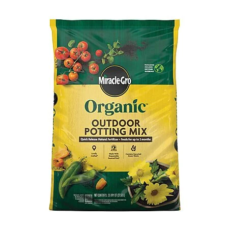 Miracle-Gro 25-Quart All-purpose Organic Potting Soil Mix $6 + Free In-Store Pickup at Lowe's
