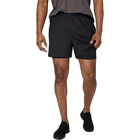 Hanes Men's Moves Workout Shorts w/ Boxer Brief Liner (5" Inseam)(1)