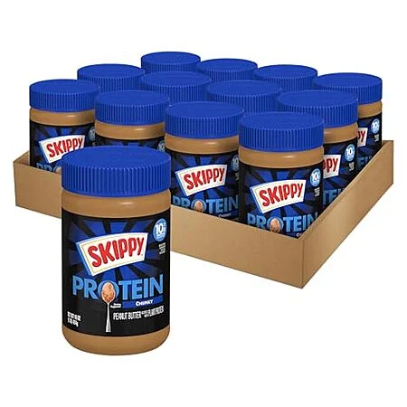 12-Pack 16-Oz SKIPPY Chunky Peanut Butter Blended with Plant Protein at Amazon ($2.05 each)