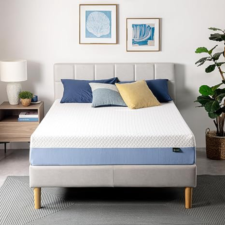 Zinus Queen Cooling Essential Memory Foam Mattress, 10-inch profile, rolled and packaged
