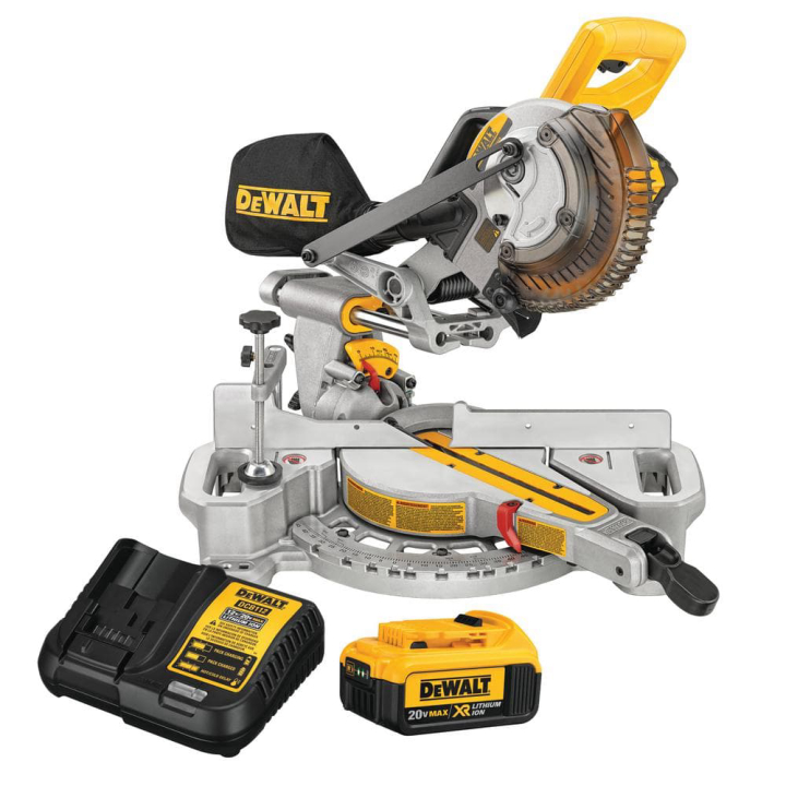 DEWALT 20V MAX 7-1/4 in. Cordless Sliding Miter Saw Kit (Battery & Charger)