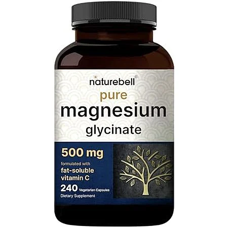 240-Ct 500mg NatureBell Magnesium Glycinate Capsules