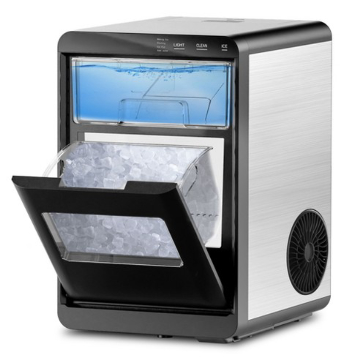 Simzlife Nugget Ice Maker Countertop, 44lbs per Day Soft Chewable Pebble Nugget Ice Machine