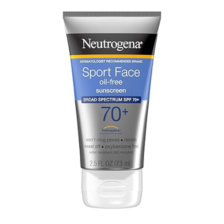 Neutrogena Sport SPF 70+ Oil-Free Face Sunscreen 2.5 Oz