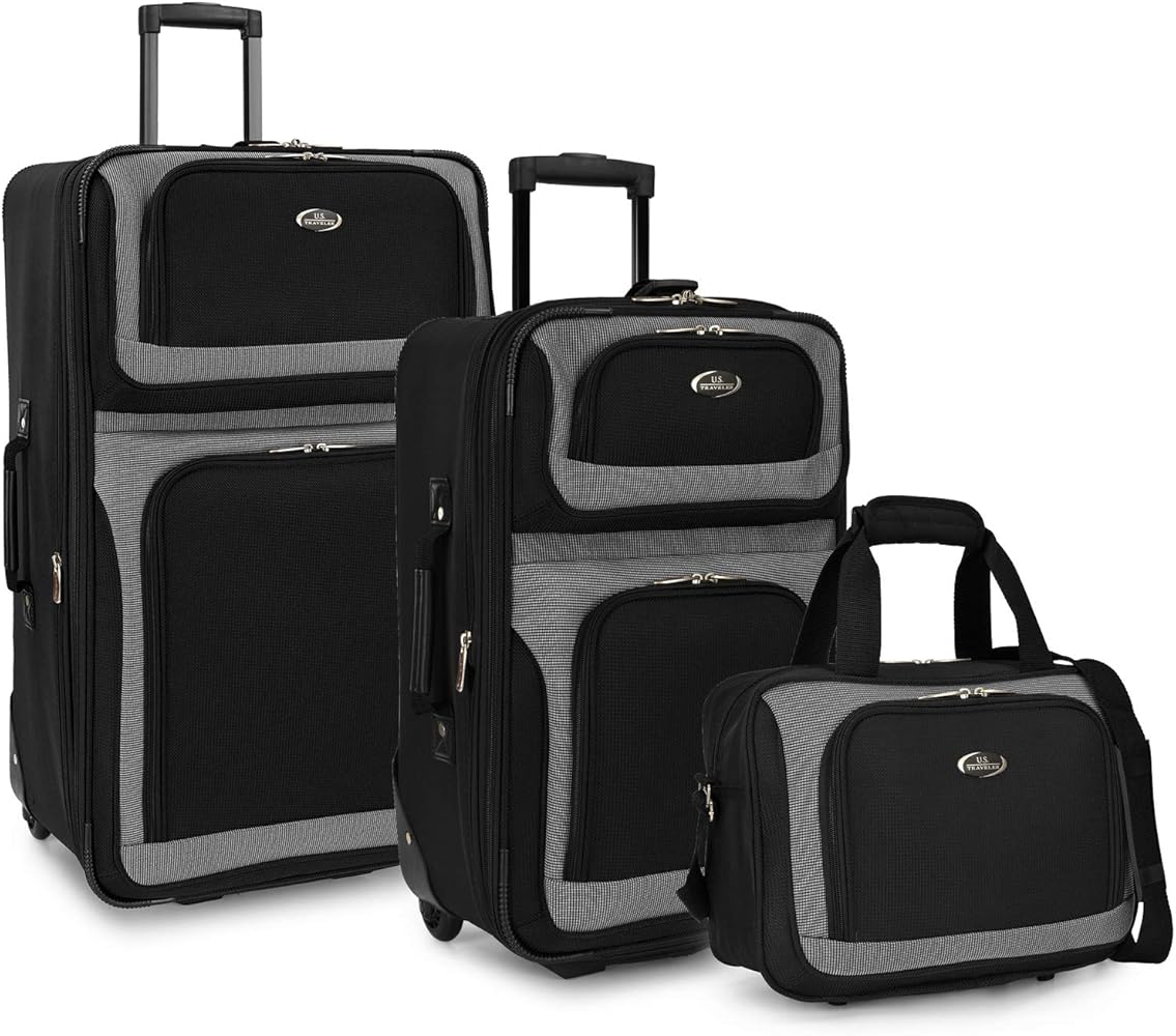 3-Piece U.S. Traveler New Yorker Lightweight Expandable Rolling Luggage (Black) $59.99 + Free Shipping w/ Prime