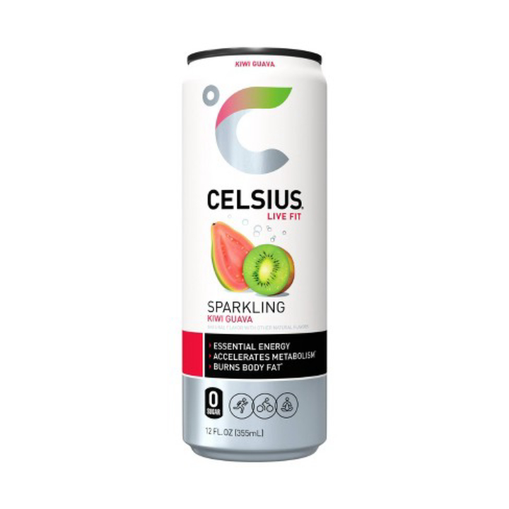 CELSIUS Sparkling Sugar Free Kiwi Guava Energy Drink 12-pack, 12 fl oz cans
