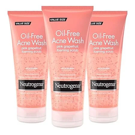 61% OFF | 3-Pack 6.7-Oz Neutrogena Oil Free Acne Face Wash (Pink Grapefruit Foaming Scrub) at Amazon ($5.33 each)