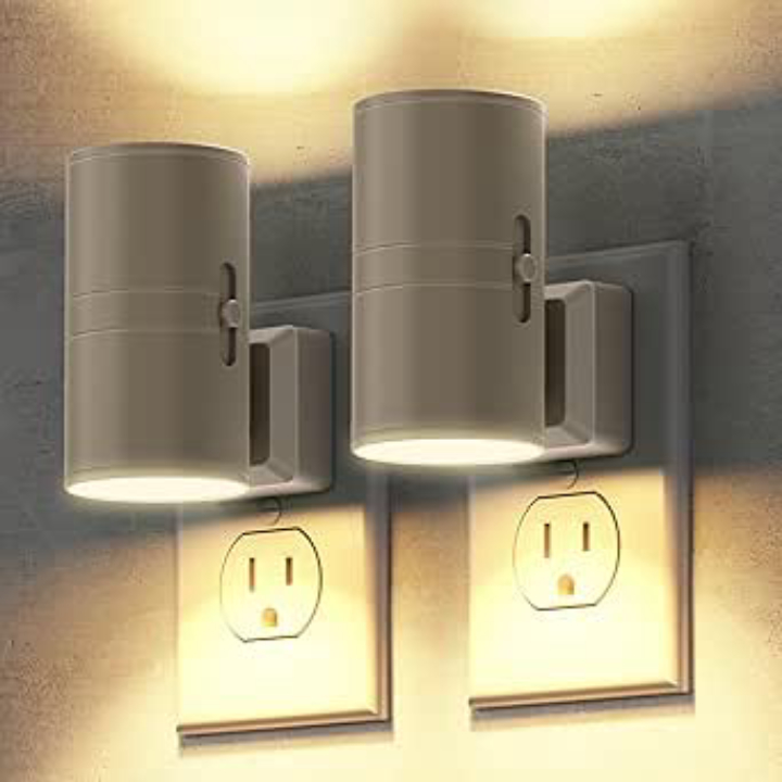 2-Pk Briignite Dimmable Plug-In Dusk-to-Dawn Night Lights