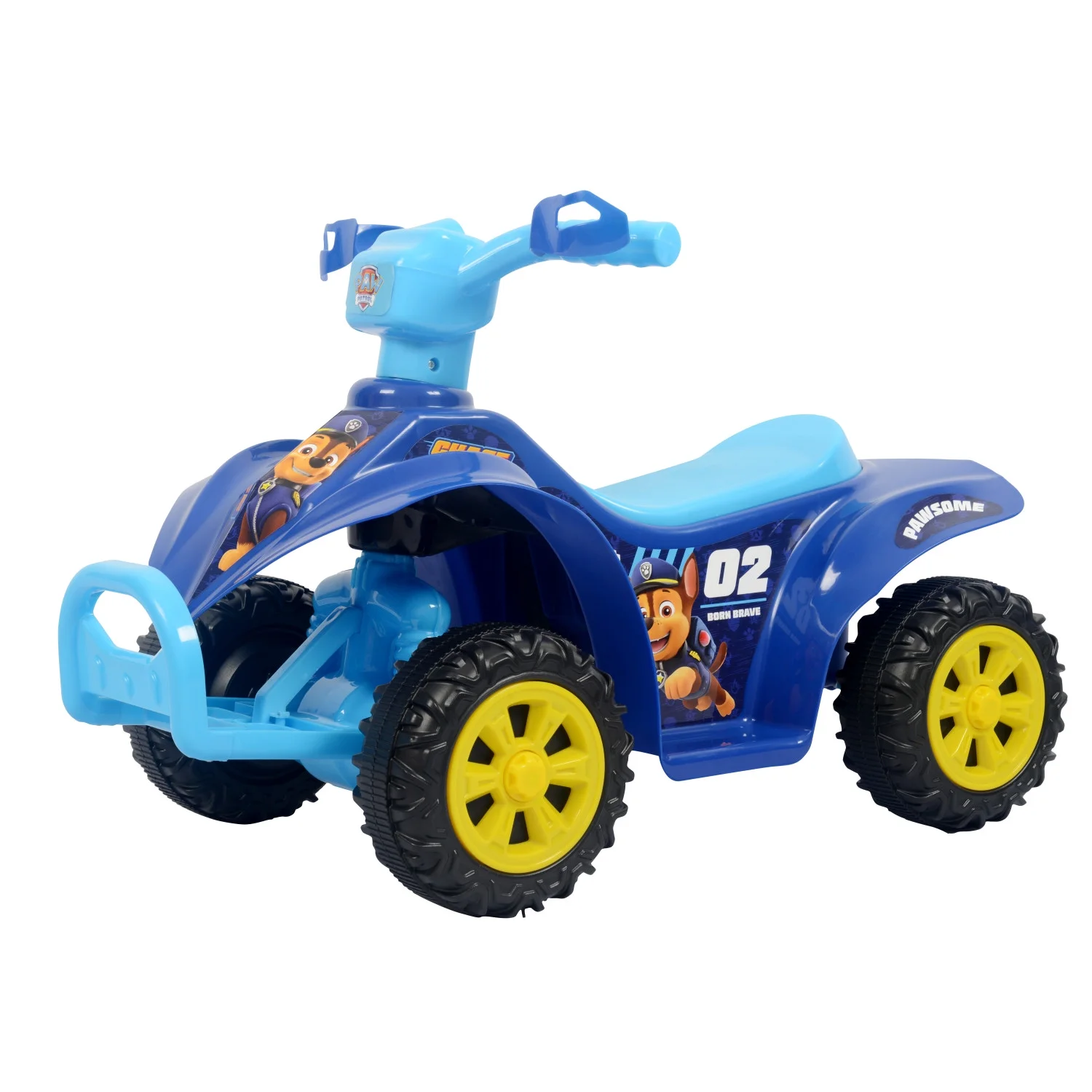 Paw Patrol Chase ATV Quad, 6V Battery Powered Ride On for Kids Ages 1.5+, Blue