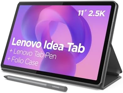 Lenovo Idea Tab w/ Pen + Folio Case: 11″ 2.5K IPS Touch, MediaTek 6300, 8GB, 256GB