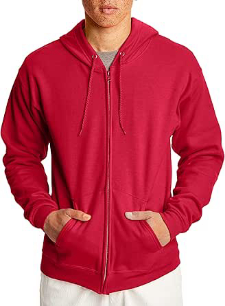 Hanes Men's Eco-Smart Full-Zip Fleece Hoodie