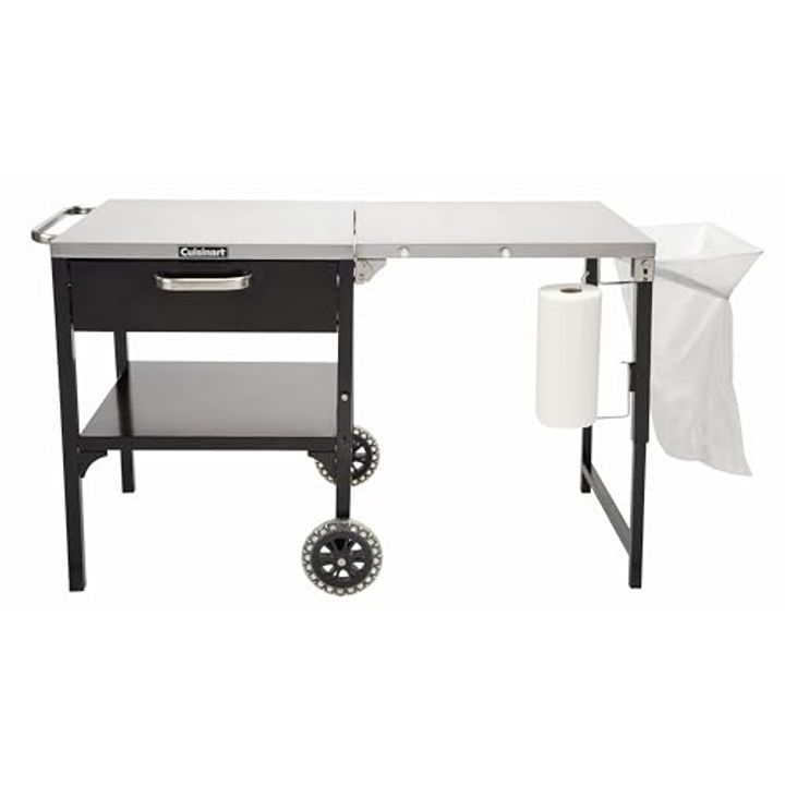 Cuisinart 48" Outdoor Grill Stand with Prep Table – Stainless Steel