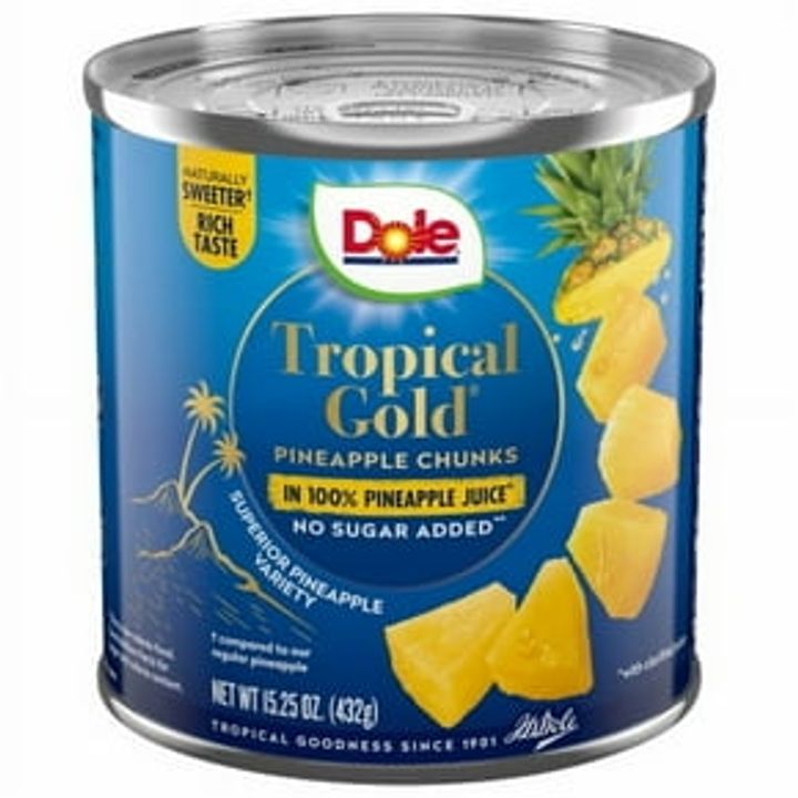 12-Ct Dole Tropical Gold Canned Pineapple Chunks in Juice (15.25 Oz)