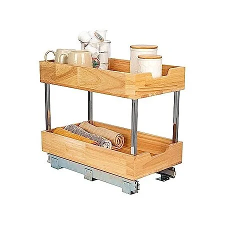 2-Tier 11"W Household Essentials GLIDEZ Slim Wood Sliding Cabinet Organizer $49.99 + Free Shipping w/ Prime
