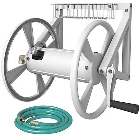 Triangle Wall Mounted Garden Hose Reel (White) $49.53 + Free Shipping