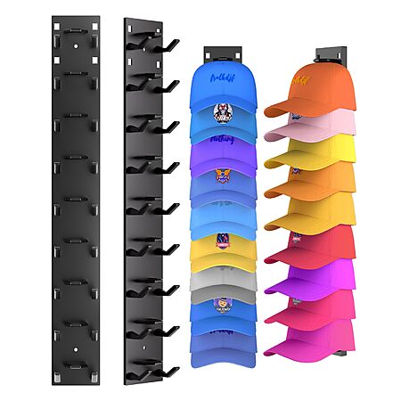[Prime] 2-Pack Eanyiikick Wall Mounted Hat Organizers (Black) $4.99 + Free Shipping