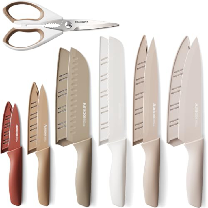 Astercook 13-Piece Knife Set with Blade Guards – 64% Off