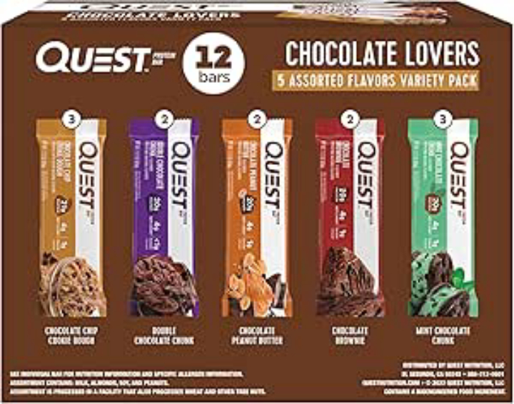 12-Ct Quest Nutrition High Protein Bars (Chocolate Lovers Variety Pack)