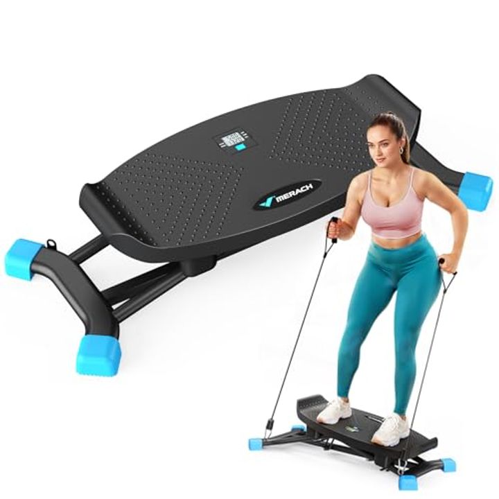 Merach Ski Stepper – Low-Impact Cardio Board with LCD Monitor
