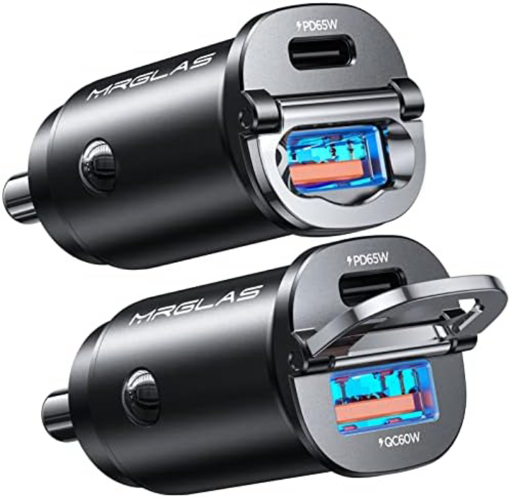 MRGLAS 2-Port Car Charger 125W with 65W USB-C