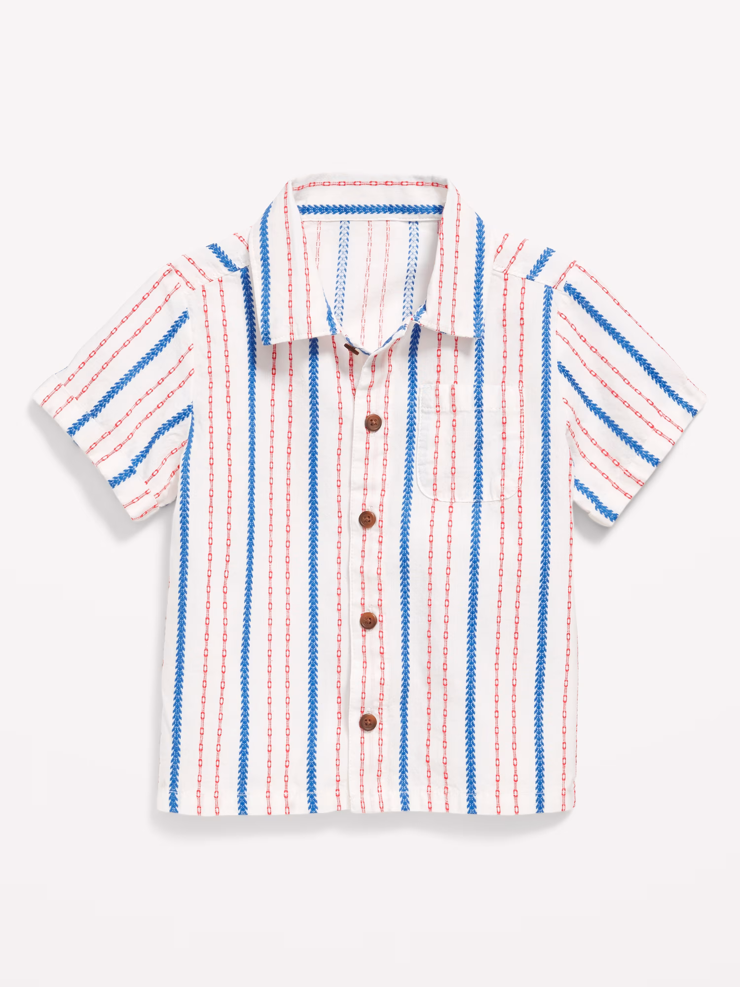 OldNavy Printed Textured Pocket Shirt for Toddler Boys