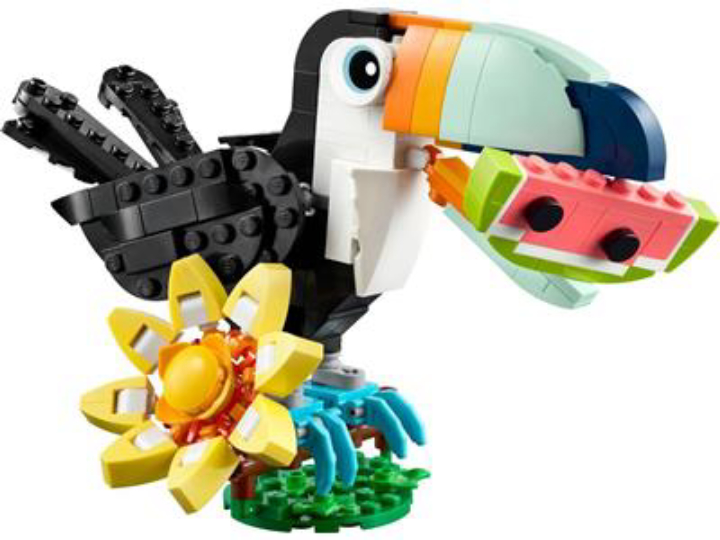 225-pc LEGO Creator 3-in-1 Wild Animals Tropical Toucan Building Toy Set (31173)