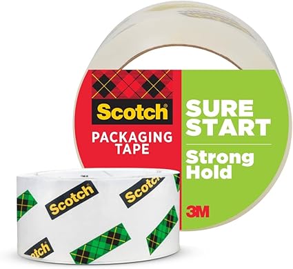 $3.79* | Scotch Sure Start Packaging Tape (Clear, 1.88" x 54.6 yd) at Amazon