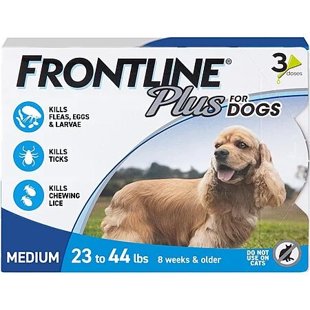 3-Count Frontline Plus Flea & Tick Treatment for Dogs (S, M, XL) $24.74 w/ S&S + Free Shipping w/ Prime or on $35+