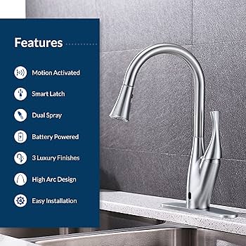Bio Bidet by Bemis FLOW X Motion Activated Single-Handle Pull-Down Sprayer Kitchen Faucet (Various) from $69.99 + Free Shipping w/ Prime
