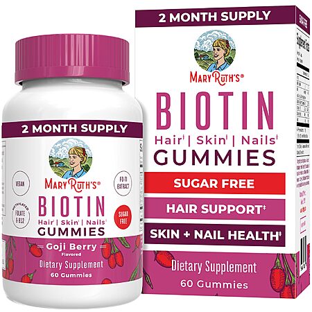 60-Count MaryRuth Organics Hair Skin and Nails Biotin Vitamin Gummies $11.44 w/ S&S + Free Shipping w/ Prime or on $35+