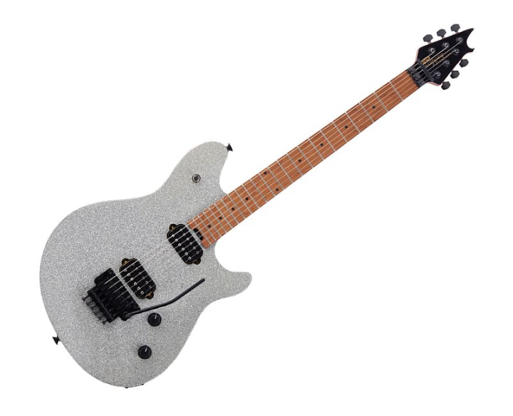 EVH Wolfgang Standard Electric Guitar - Silver Sparkle w/ Baked Maple FB