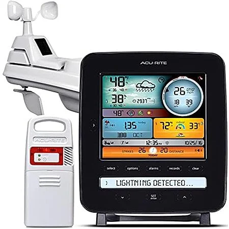$99.99 | AcuRite Iris 5-in-1 Professional Weather Station with LCD Display and Lightning Detection (01022M) at Amazon