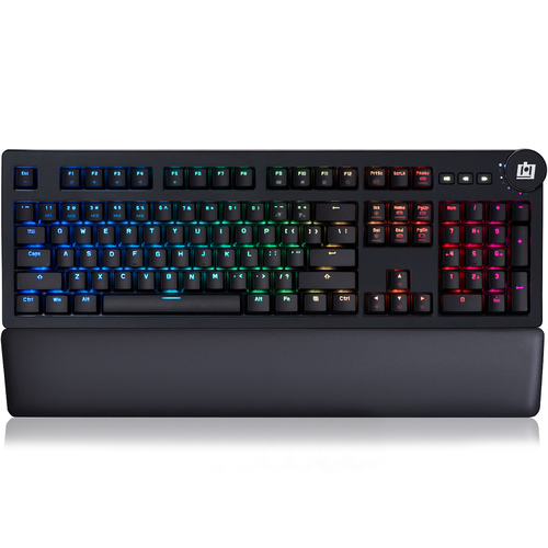 Deco Gear Mechanical Keyboard Cherry MX Red w/ Ergonomic Palm Rest, Anti-Ghost, Custom RGB(1)