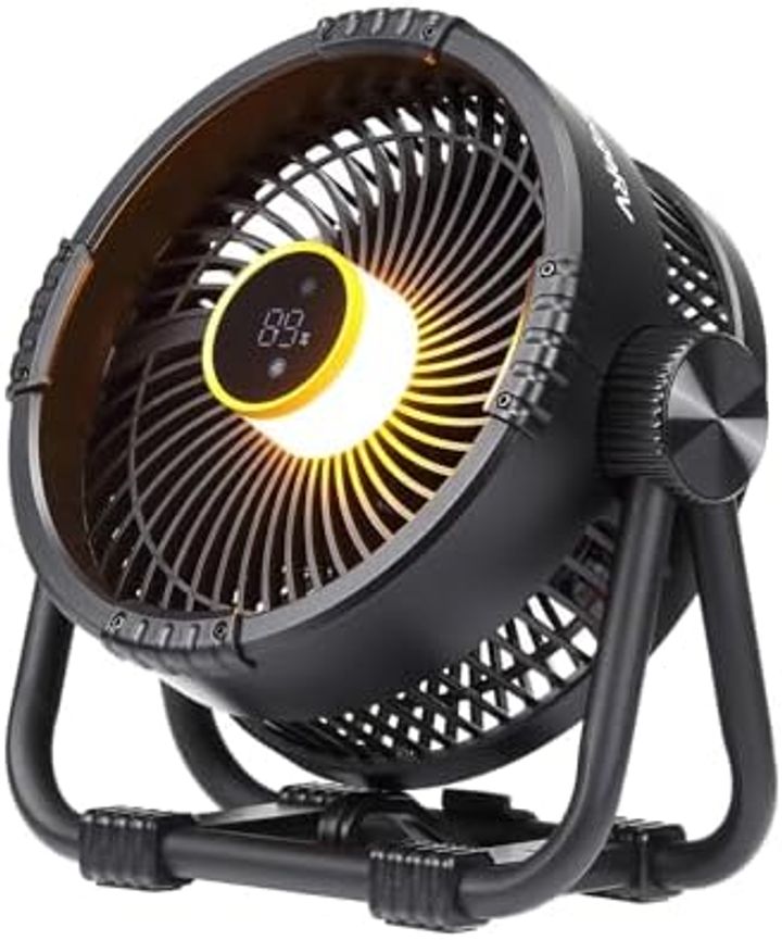 BougeRV 20000mAh Rechargeable Camping Fan with Light & App Control