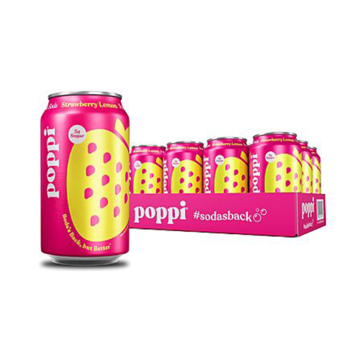 12‑Pack Poppi Sparkling Prebiotic Soda – Better‑for‑You Fizzy Drink 