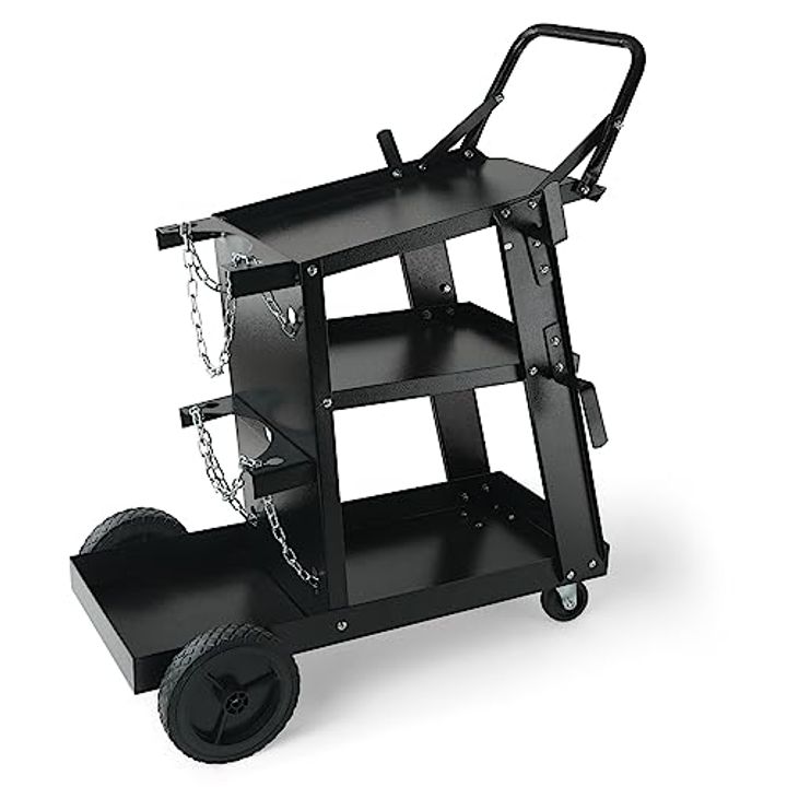 VEVOR 3-Tier Welding Cart – 400 lbs capacity, swivel wheels