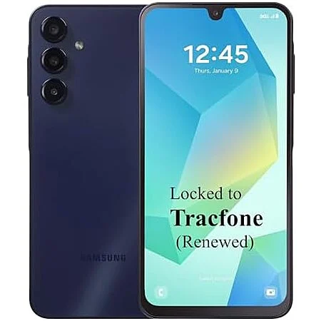 Renewed: Samsung Galaxy A16 5G Smartphone + 1-Yr Tracfone Svc (1500 Talk/Txt/Data)