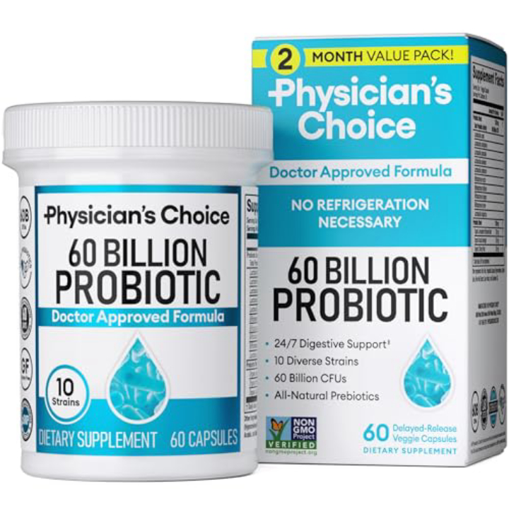 Physician's CHOICE 60B CFU Probiotic – 10 Strains + Prebiotics