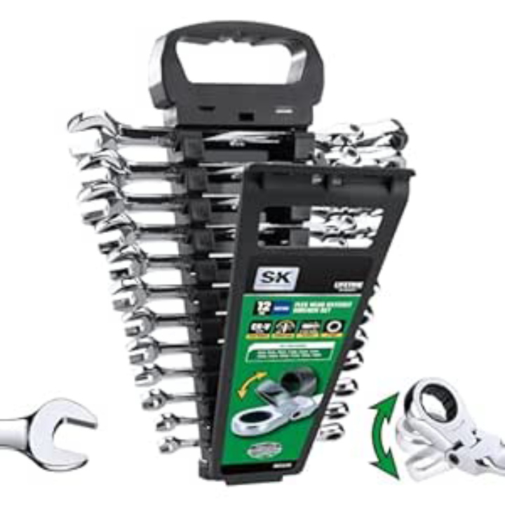 12-Pc SK Metric Combination Ratcheting Wrench Set