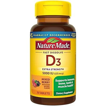 [SnS] $6.72 | 70-Count Nature Made Vitamin D3 5000 IU (125 mcg) Extra Strength (70 Day Supply) at Amazon