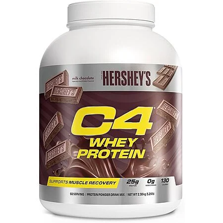 C4 Whey Protein Powder, Hershey's Chocolate - 25g Protein, 0g Added Sugar, 130 Calories Per Serving, Supports Muscle Recovery, 66 Servings, $44.66