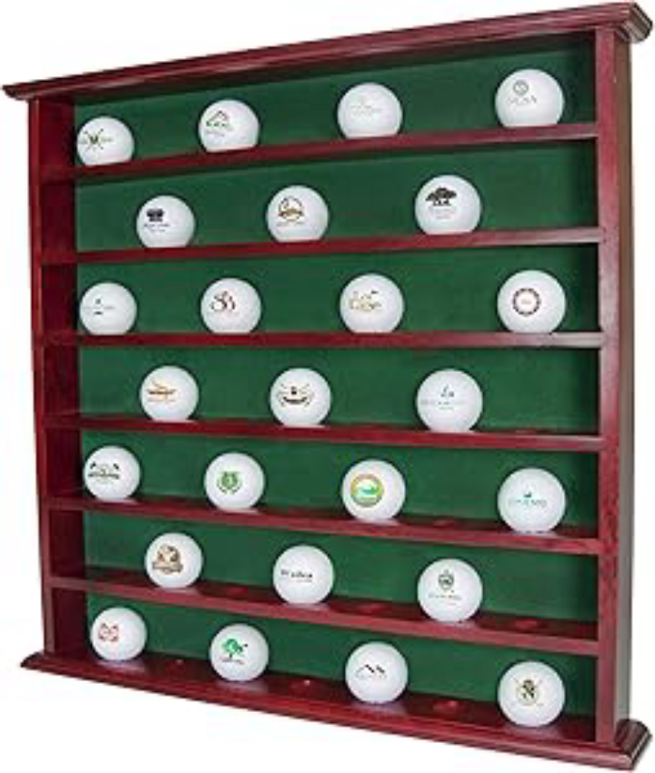 Clubhouse Collection Mahogany Golf Ball Display Cabinet