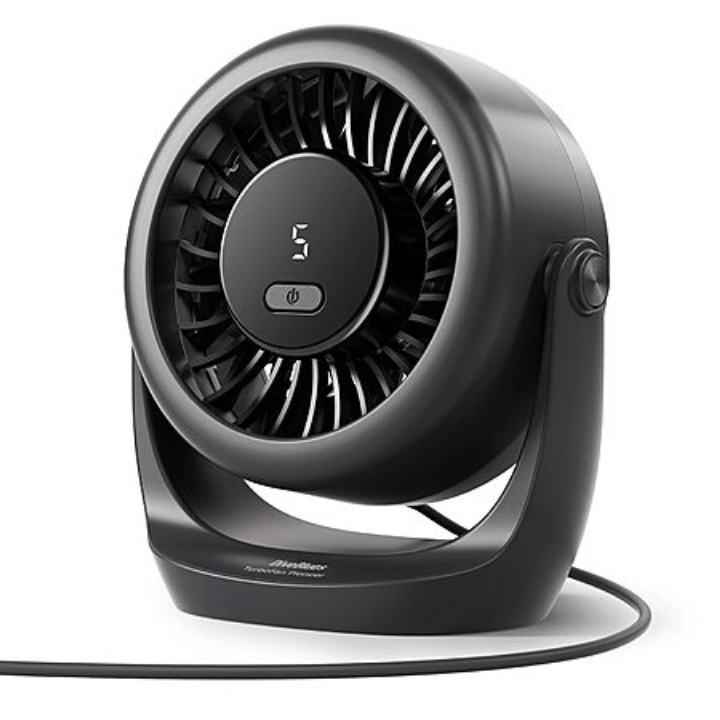 Diveblues 5-Speed USB Mini Desk Turbo Fan (Black or White)