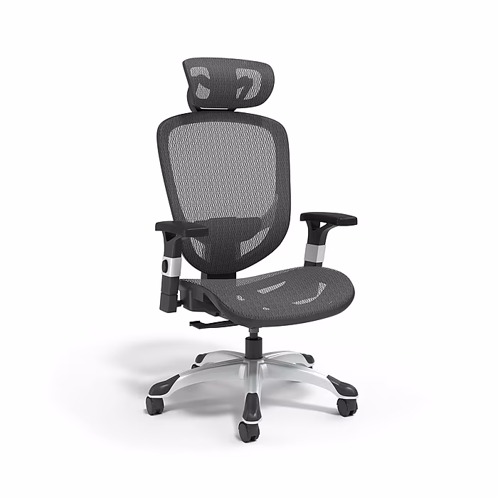 Staples FlexFit Hyken Ergonomic Mesh Swivel Task Chair, Black (UN59460) 