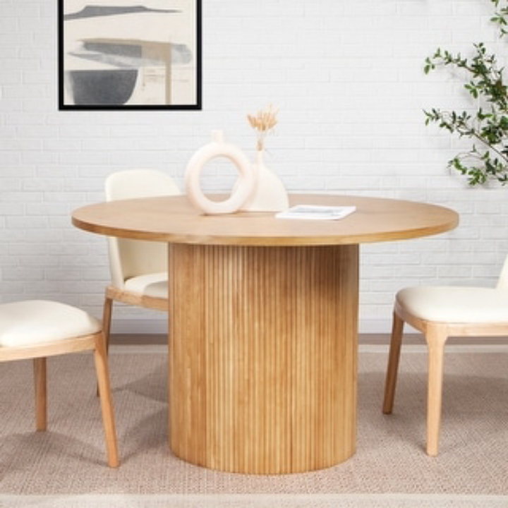 42" Drew Round Fluted Base Dining Table