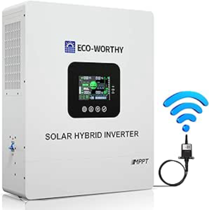 ECO-WORTHY 5000W 48V Hybrid Solar Inverter 120V/220V Pure Sine Wave