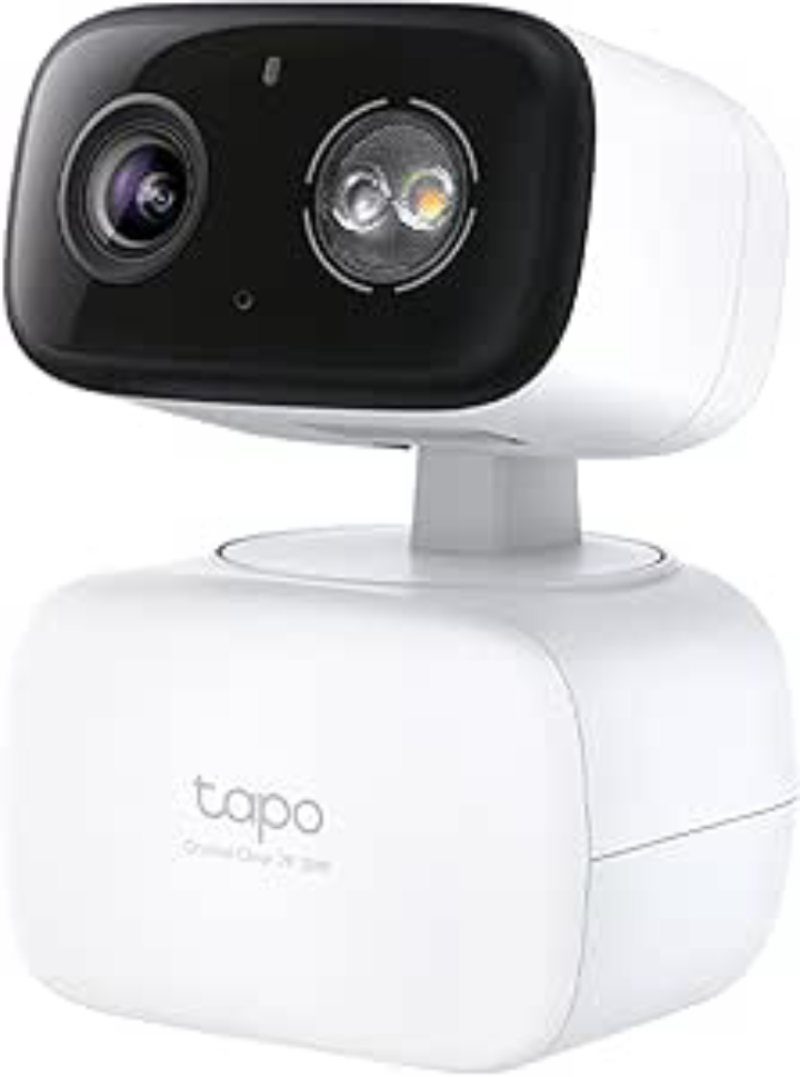 2-pk Tapo HybridCam 360 2K 30 fps Pan/Tilt Wired Wi-Fi Security Cameras (white)