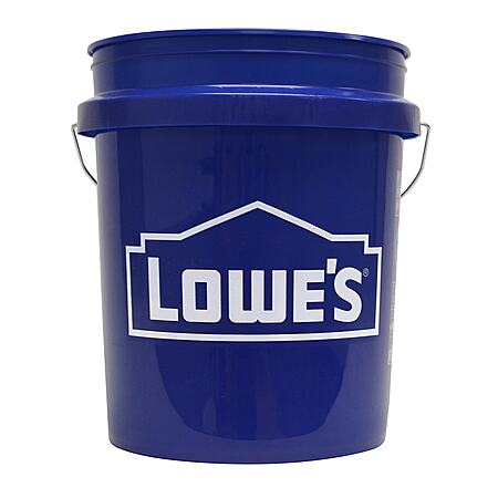 MAGIC Lowe's 5-gallon Plastic Blue General bucket makes mulch and garden soil