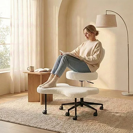 Pinmoco Cross Legged Ergonomic Swivel Office Desk Chair w/ Footrest (3 Colors) $72.39 + Free Shipping | $13 off with code GVZND26Q at checkout